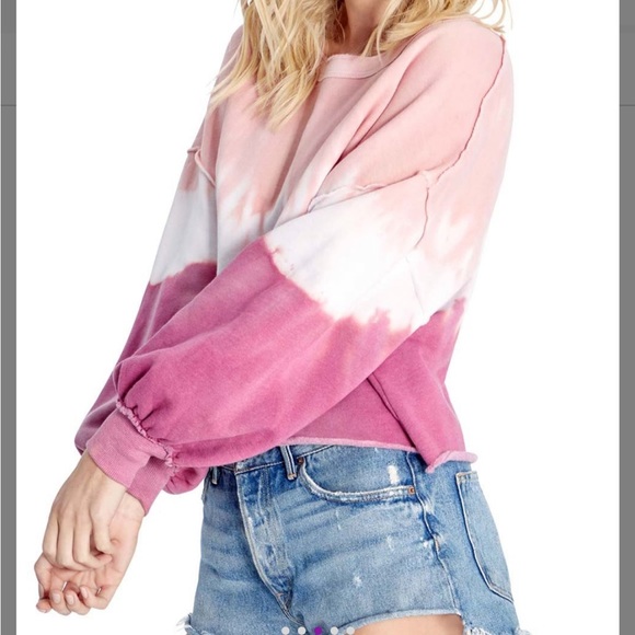 NEW IN PACKAGE- WILDFOX Olivia Sweatshirt in Ruby Dove Dye - Picture 3 of 5